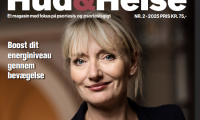 Forsiden af Hud & Helse nummer 2 2025 beskåret, med sognepræst Kathrine Lilleør på forsiden. 